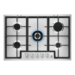 Electrolux Serie 300 Slim line EGS75362X - Piano cottura a gas - 5 piastre - Nicchia - larghezza: 56 cm - prof. 48 cm - acciaio