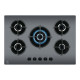 Electrolux Serie 600 EGG75372M - Piano cottura a gas - 5 piastre - Nicchia - larghezza: 56 cm - prof. 48 cm - a specchio