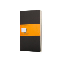 Moleskine Cahier Pocket - Giornale - 90 x 140 mm - 32 fogli / 64 pagine - carta avorio - righe - nero - cartone (pacchetto di 3