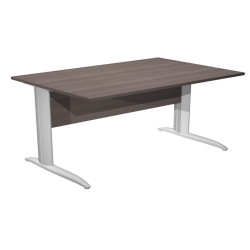 Scrivania lineare Easy - 140 x 80 x 72 cm - Frassino toscano/grigio alluminio