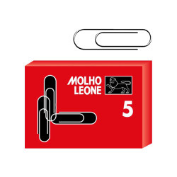 Molho Leone - Clip per carta - No. 5 - acciaio galvanizzato - pacco da 100