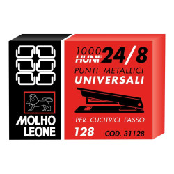 Molho Leone - Punti metallici - 24/8 - pacco da 1000
