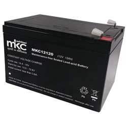 Batteria al piombo ricaricabile 12V 12Ah terminale faston 6.3mm MKC MKC12120 491460212