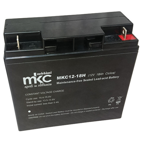 Batteria al piombo ricaricabile 12V 18Ah ciclica terminale faston t3 MKC MKC12-18H 491460281