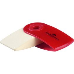 Gomma Sleeve Mini - 55x28x15mm - con custodia protettiva rossa e blu - Faber-Castell