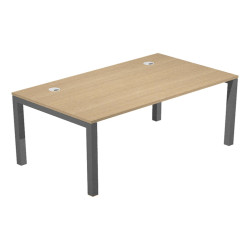Scrivania singola Agorà - 140 x 80 x 74,6 cm - Rovere/antracite