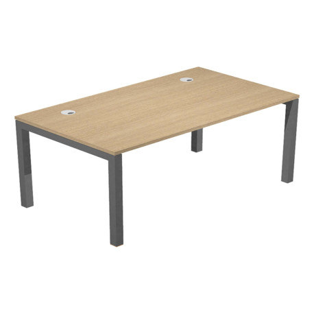 Scrivania singola Agorà - 140 x 80 x 74,6 cm - Rovere/antracite