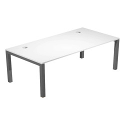 Scrivania singola Agorà - 160 x 80 x 74,6 cm - Bianco/antracite