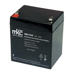 Batteria al piombo ricaricabile 12V 4.5Ah terminale faston 4.8mm MKC MKC1245 491460207