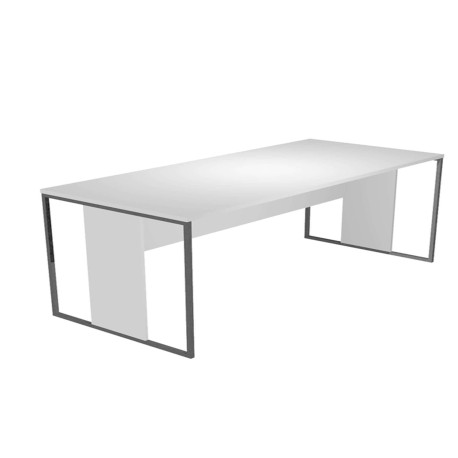 Scrivania singola Essence - 120 x 80 cm - Bianco - Gamba antracite