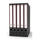 Gruppo registratori Quintetto - 23 x 32 cm - con 5 cartelle 3 lembi - dorso 23 cm - grigio - Rexel