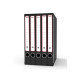 Gruppo registratori Sestetto - 23 x 33 cm - con 6 cartelle ad anelli - dorso 23 cm - grigio - Rexel