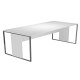 Scrivania singola Essence - 140 x 80 cm - Bianco - Gamba bianco