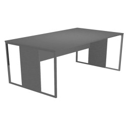 Scrivania singola Essence - 160 x 80 cm - Antracite - Gamba antracite