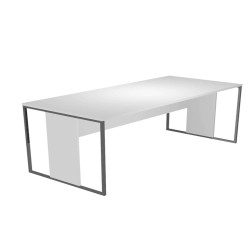 Scrivania singola Essence - 160 x 80 cm - Bianco - Gamba antracite