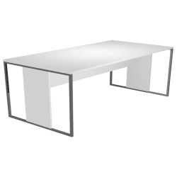Scrivania singola Essence - 160 x 80 cm - Bianco - Gamba bianco