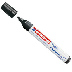 Marcatore per tessuto 4500 - punta tonda - da 2 a 3mm - nero - Edding