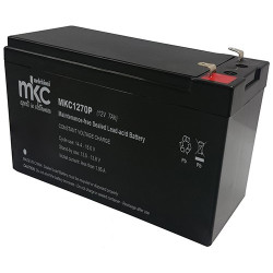 Batteria al piombo ricaricabile 12V 7Ah terminale faston 4.8mm MKC MKC1270P 491460215