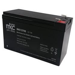 Batteria al piombo ricaricabile 12V 7Ah terminale faston 6.3mm MKC MKC1270G 491460222