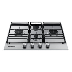 Samsung NA64H3110BS - Piano cottura a gas - 4 piastre - Nicchia - larghezza: 56 cm - prof. 48 cm - acciao inox - acciaio inossi