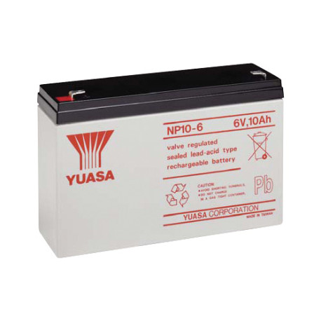 Batteria al piombo ricaricabile 6V 10Ah Yuasa NP10-6 491461504