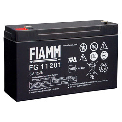 Batteria al piombo ricaricabile 6V 12Ah terminale faston 4.8 mm FIAMM FG11201 491460368