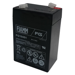 Batteria al piombo ricaricabile 6V 4.5Ah terminale faston 4.8mm FIAMM FG10451 491460365