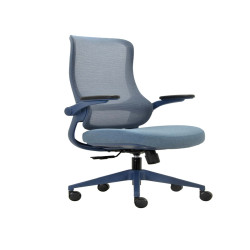 Seduta operativa ergonomica Aurora CHLN18 - braccioli regolabili - blu - Unisit