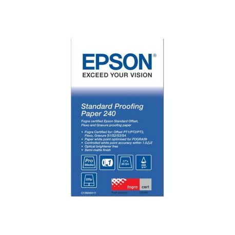 Epson Proofing Paper Standard - Semi-opaca - 9 mil - Rotolo (43,2 cm x 30,5 m) - 240 g/m² - 1 rotoli carta provini - per SureCo