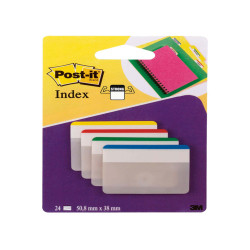 Segnapagina Post-it Index Strong - 686F-1 - per archivio - 50,8 x 38 mm - colori classici - Post-it - conf. 24 pezzi