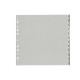 Separatore - 12 tacche personalizzabili - PP - 22x30 cm - grigio - Favorit