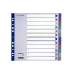 Separatore - 12 tasti - PP traslucido - A4 maxi - 24,5x29,7 cm - multicolore - Esselte