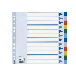 Separatore - 12 tasti colorati - PP - A4 - multicolore - Esselte