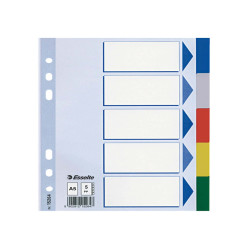 Separatore - 5 tasti colorati - PP - A5 - multicolore - Esselte
