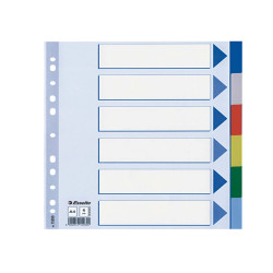 Separatore - 6 tasti colorati - PP - A4 - multicolore - Esselte
