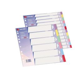 Separatore - cartoncino 225 gr - 6 tasti colorati - A4 - multicolore - Esselte