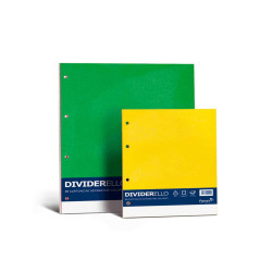 Separatore Dividerello - cartoncino colorato 220 gr - A4 - mix 5 colori - Favini - set da 10 fogli