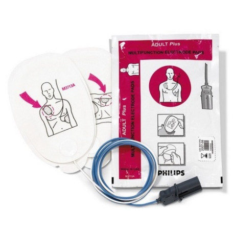 10 X Elettrodi Adulti Defibrillatore Philips Heartstart FR2 / FR3 Piastre Adulto Dur 1,5 anni M3713A