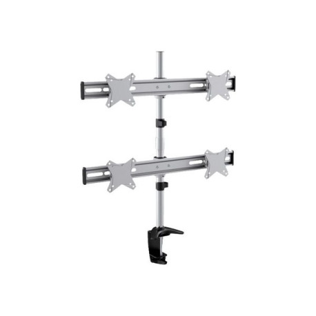 SOPAR Plano Desk 23-1010 Q - Kit montaggio (montaggio su scrivania) - per 4 monitor - Alluminio - argento - dimensione schermo: