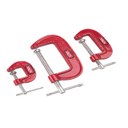 Set 3 morsertti a C - con serraggio a vite - misure assortite - Valex