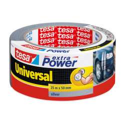 Nastro adesivo Extra Power Universal - 50 mm x 25 m - tela plastificata - grigio - Tesa