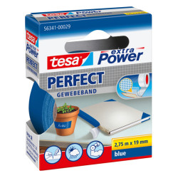Nastro adesivo telato XP Perfect - 19 mm x 2,7 m - tela plastificata - blu - Tesa