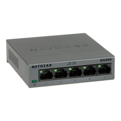NETGEAR GS305 - Switch - unmanaged - 5 x 10/100/1000 - desktop, montaggio a parete