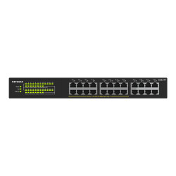 NETGEAR GS324P - Switch - unmanaged - 16 x 10/100/1000 (PoE+) + 8 x 10/100/1000 - desktop, montabile su rack - PoE+ (190 W)