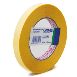 Nastro biadesivo - 15 mm x 50 m - PP - trasparente - Comet