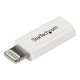 StarTech.com Adattatore connettore dongle Micro USB ad Apple Lightning a 8 pin per iPhone / iPad / iPod - Bianco - Adattatore L