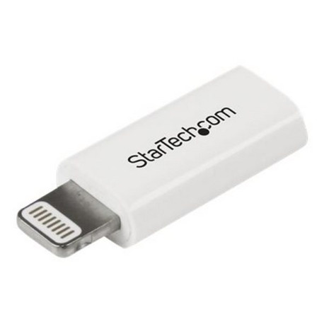 StarTech.com Adattatore connettore dongle Micro USB ad Apple Lightning a 8 pin per iPhone / iPad / iPod - Bianco - Adattatore L