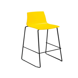 Sgabello Imola Fix  - Nero opaco/giallo - Grandsoleil