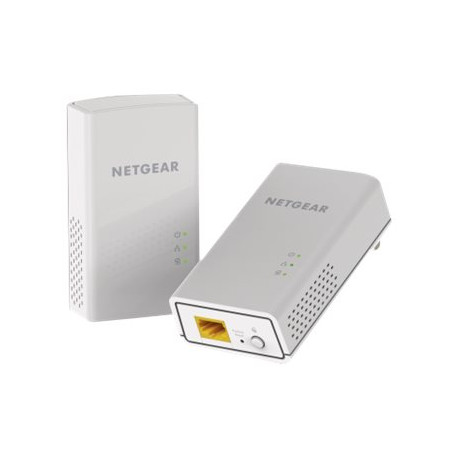 NETGEAR Powerline PL1000 - Kit adattatore powerline - GigE, HomePlug AV (HPAV) 2.0 - collegabile a parete (pacchetto di 2)