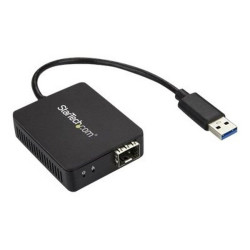 StarTech.com Adattatore di rete USB 3.0 a Fibre ottiche Gigabit Ethernet - Convertitore SFP con slot aperto - Adattatore di ret